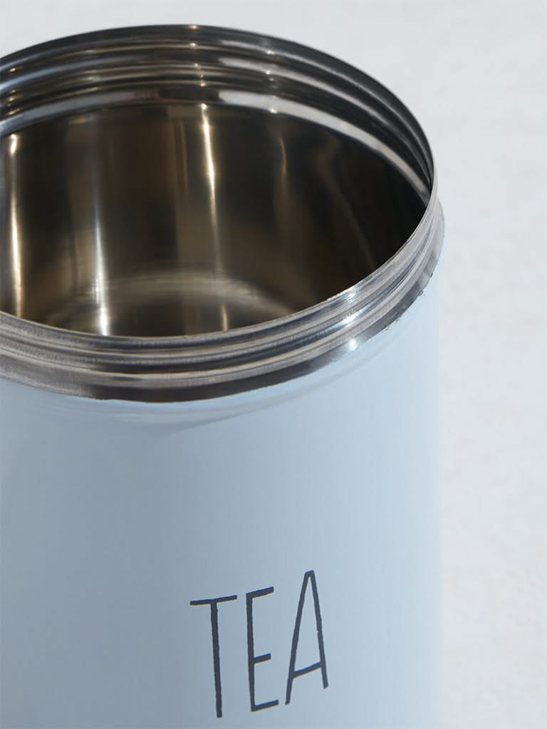 Westside Home Light Blue Tea Canister