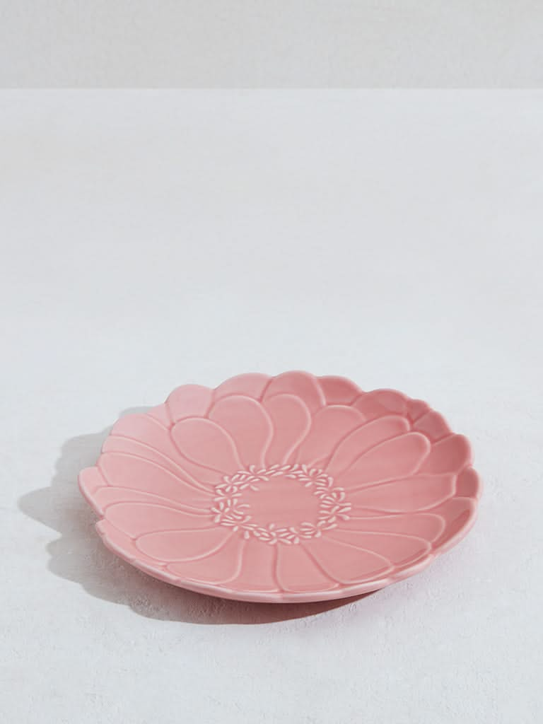 Westside Home Pink Tropical Patterned Side Plate