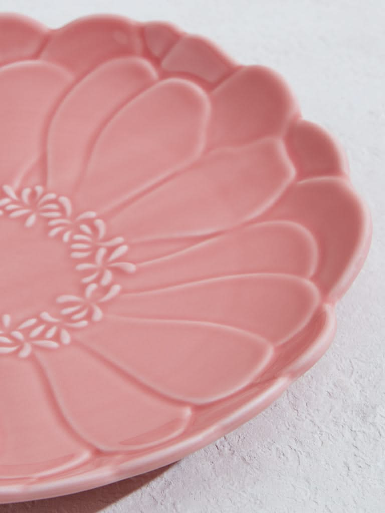 Westside Home Pink Tropical Patterned Side Plate