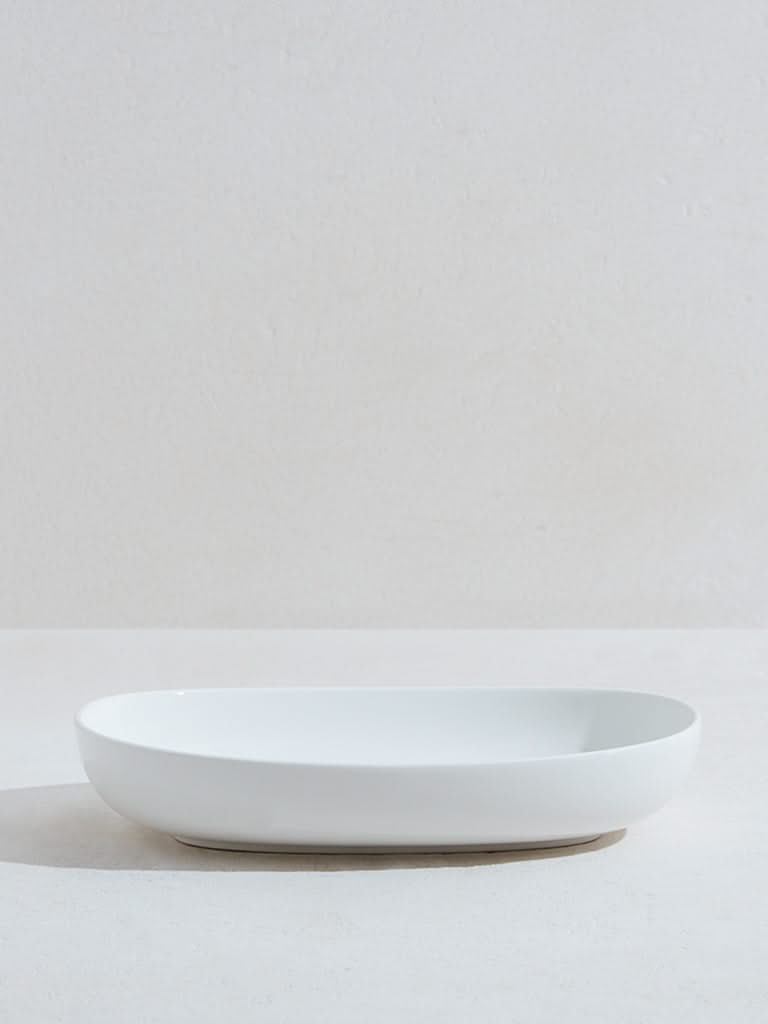 Westside Home White Porcelain Platter Dish