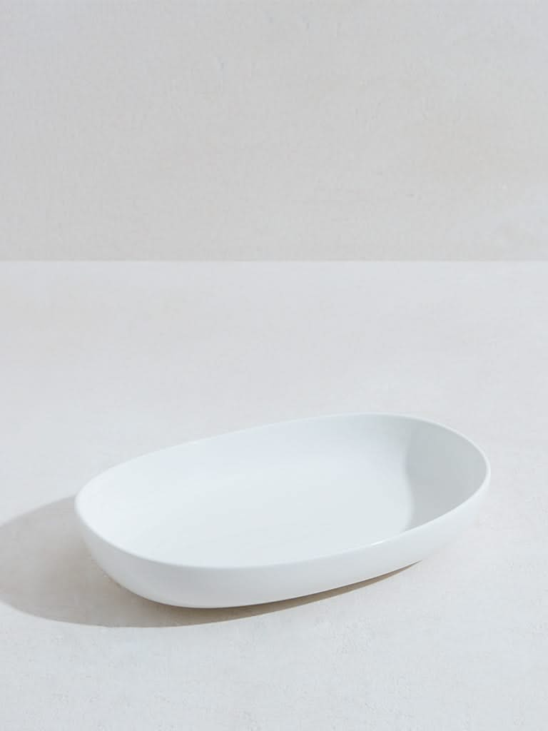 Westside Home White Porcelain Platter Dish