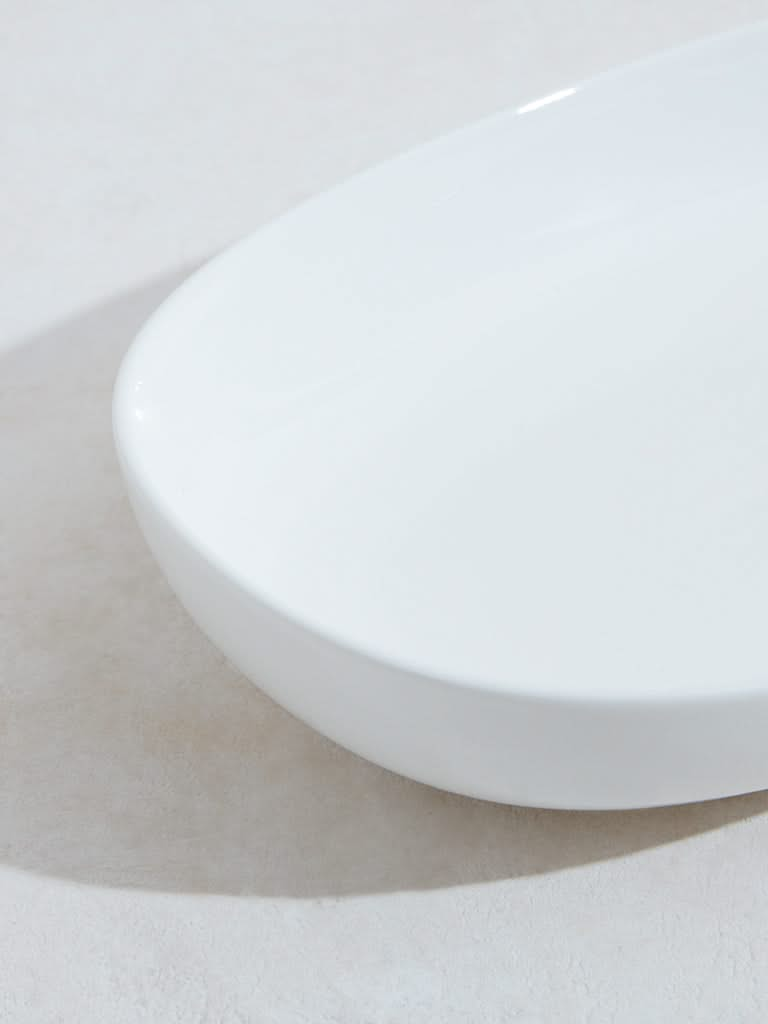 Westside Home White Porcelain Platter Dish