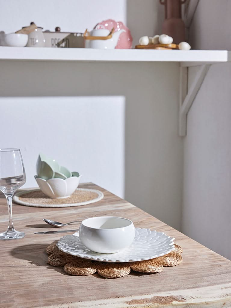 Westside Home White Small Round Bowl