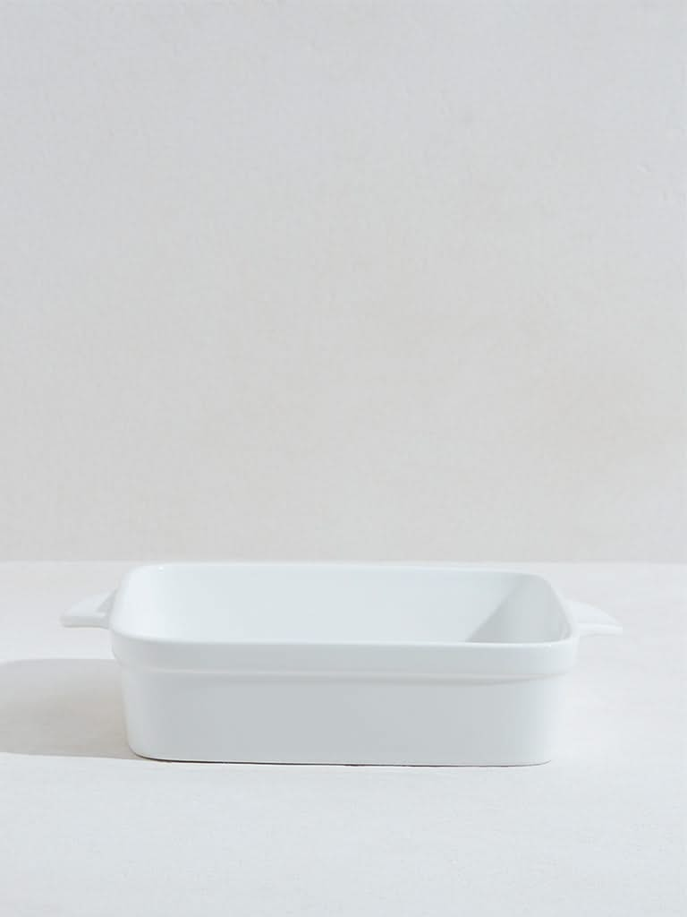 Westside Home White Large Porcelain Baking Tray