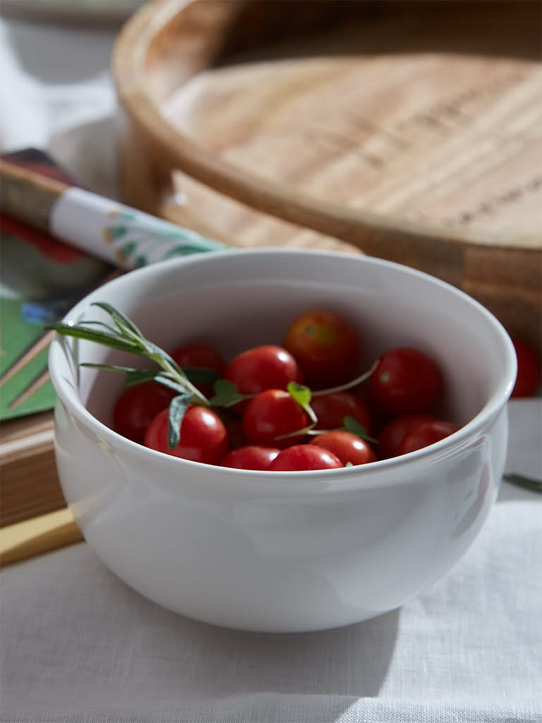 Westside Home White Porcelain Soup Bowl