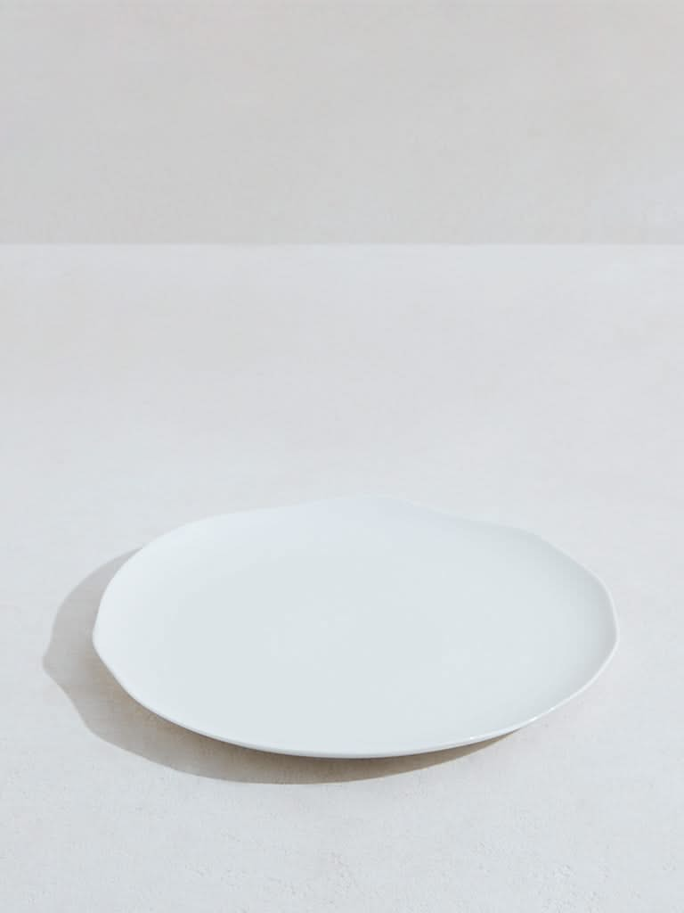 Westside Home White Porcelain Dinner Plate