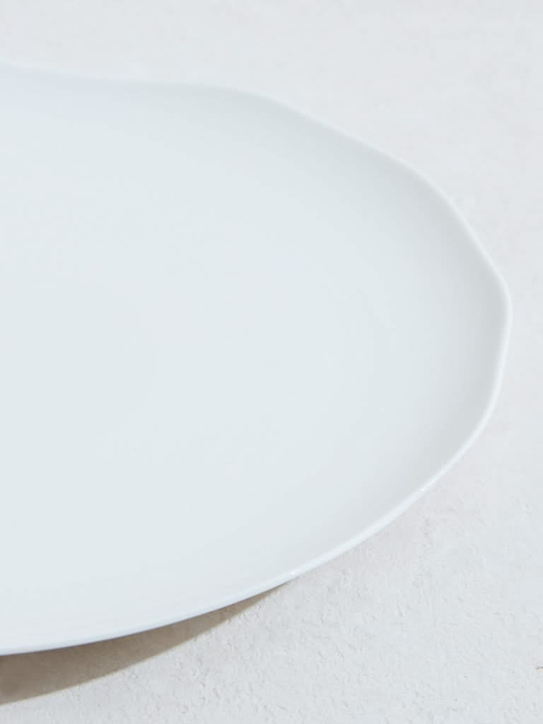 Westside Home White Porcelain Dinner Plate