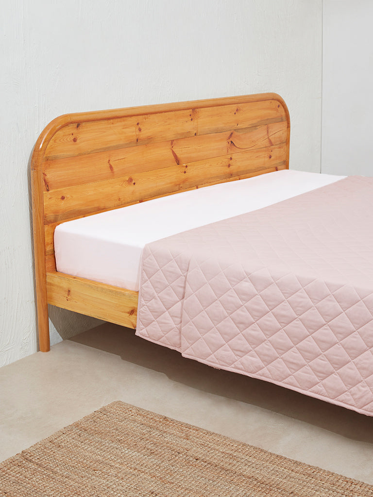 Westside Home Dusty Pink Reversible Solid Double Quilt