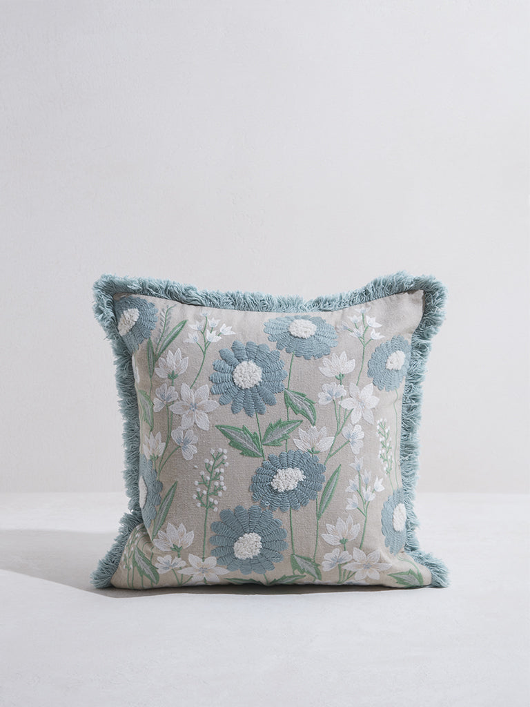 Westside Home Aqua Daisy Cushion Cover