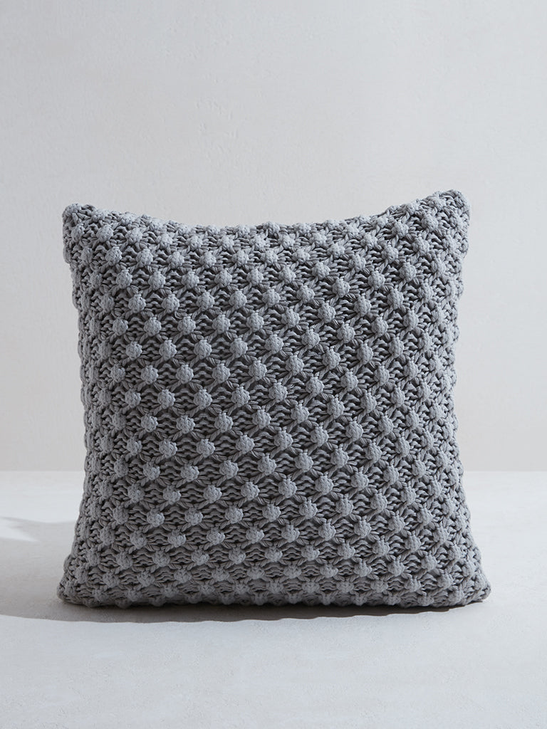 Westside Home Grey Popcorn Textured Cushion Cover