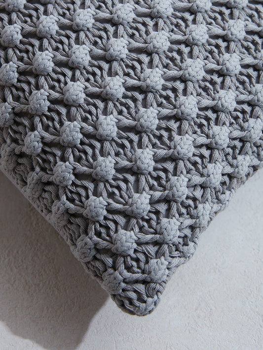 Westside Home Grey Popcorn Textured Cushion Cover