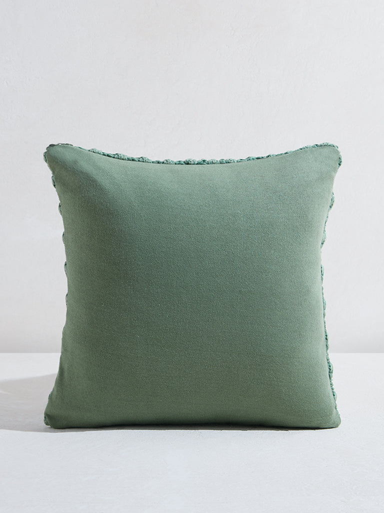 Westside Home Forest Green Popcorn Textured Cushion Cover