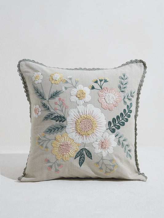 Westside Home Mint Bouquet Cushion Cover