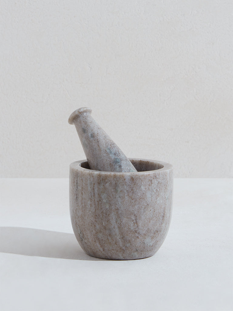 Westside Home Pink Sawar Marble Mortar With Pestle