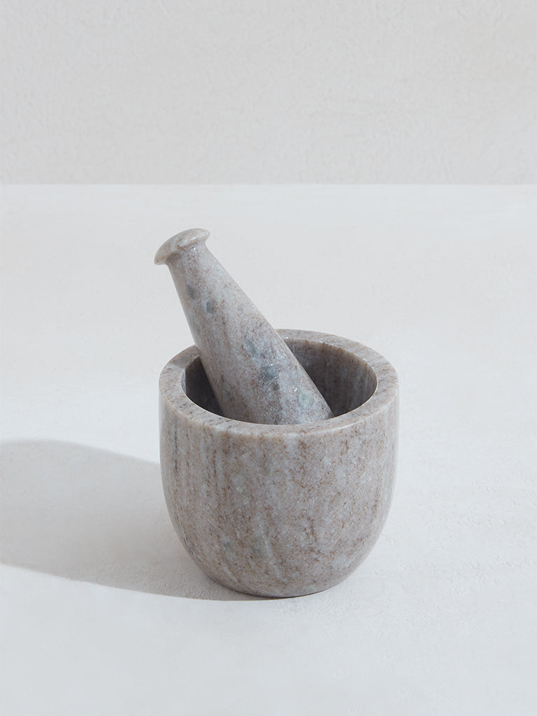 Westside Home Pink Sawar Marble Mortar With Pestle