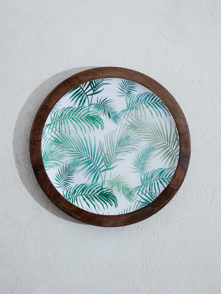 Westside Home Green Leaf Print Side Plate