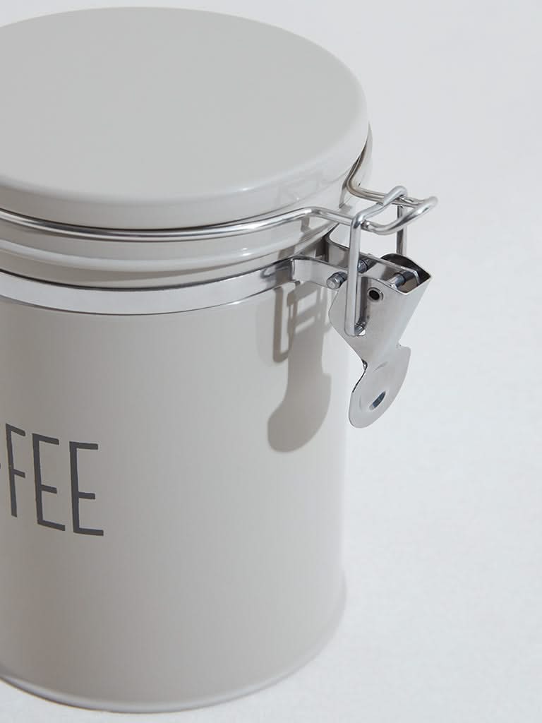 Westside Home Off White Coffee Canister