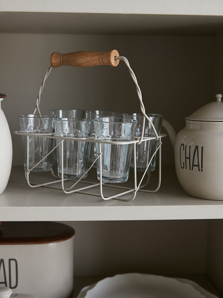 Westside Home Off White Wired Chai Caddy