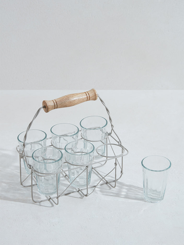 Westside Home Off White Wired Chai Caddy