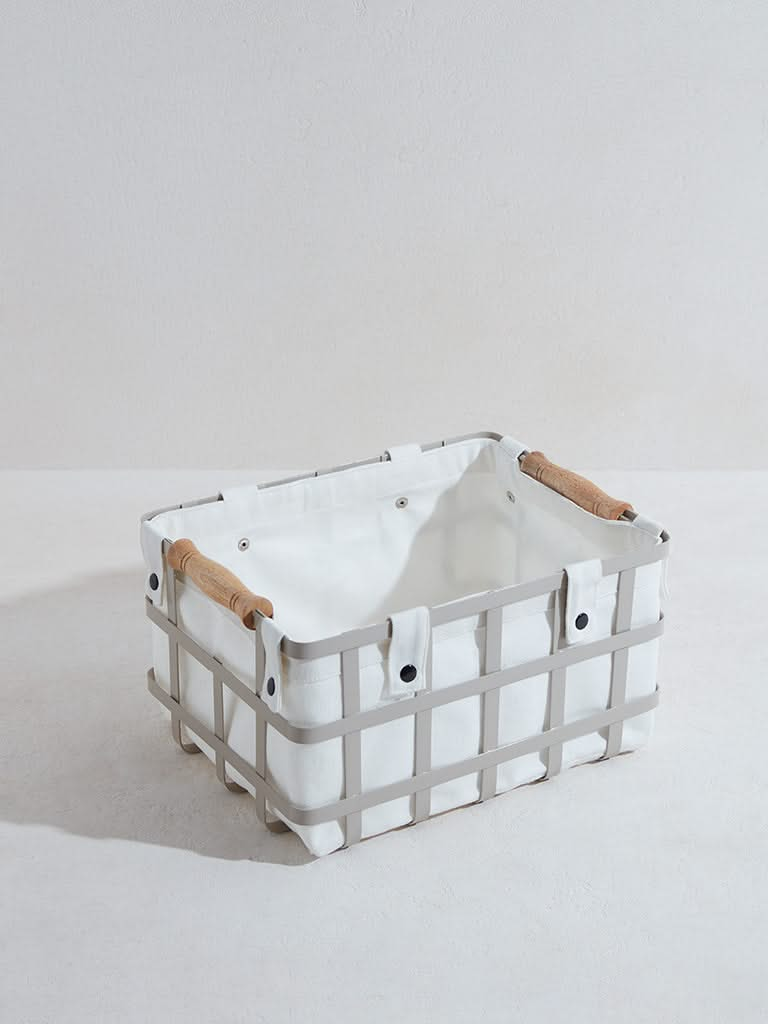 Westside Home Off White Wired Vegetable Storage Basket