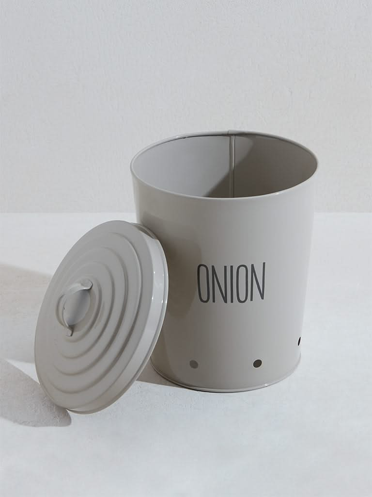 Westside Home Off White Onion Storage Jar