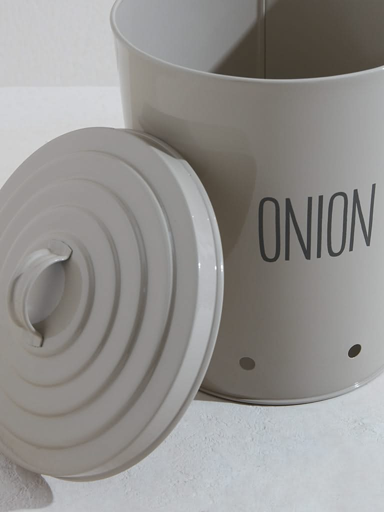 Westside Home Off White Onion Storage Jar