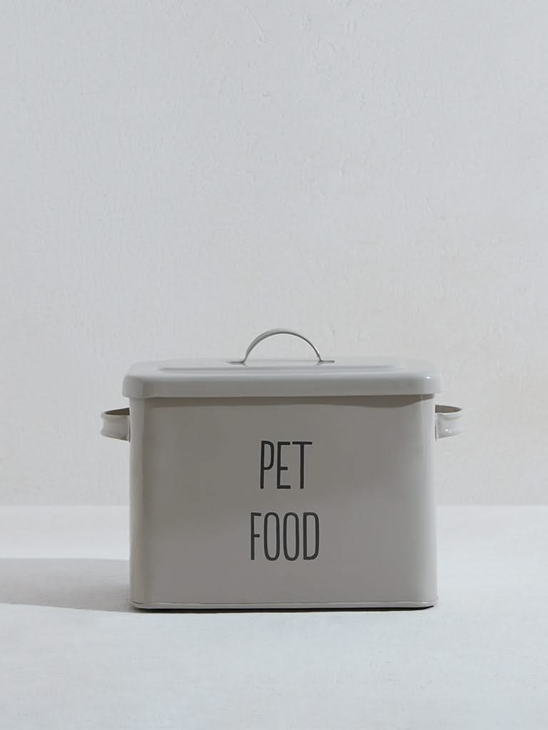 Westside Home Off White Pet Food Storage Container