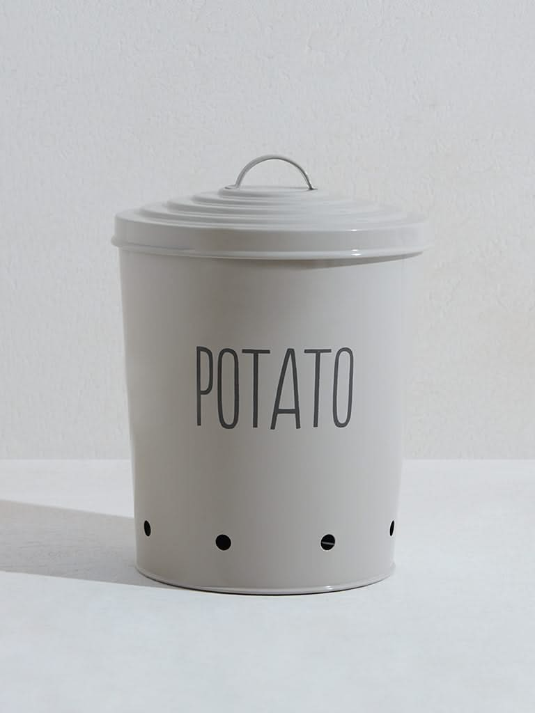 Westside Home Off White Potato Storage Jar