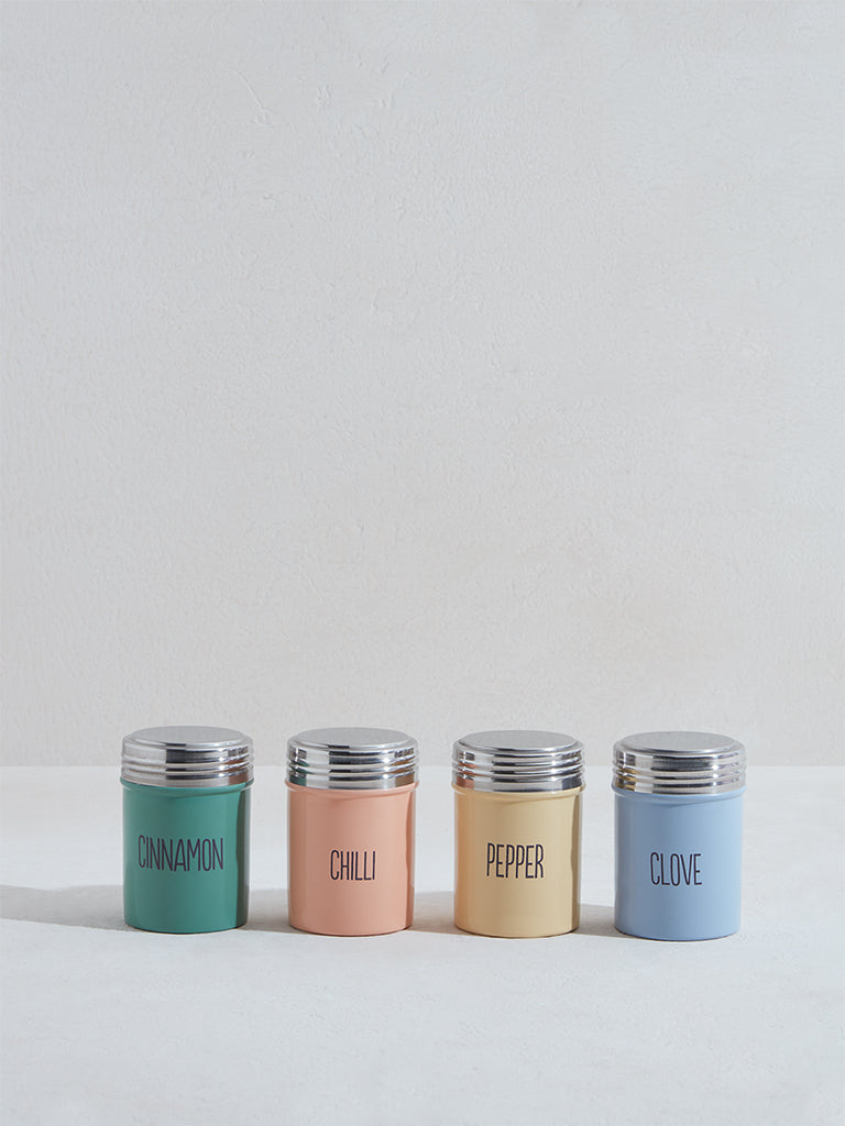 Westside Home Multicolour Spice Containers - (Set of 4)