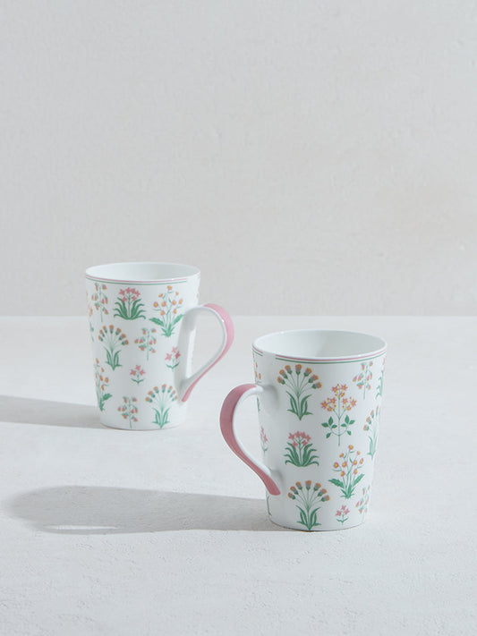 Westside Home Multicolour Floral Mug Set of 2