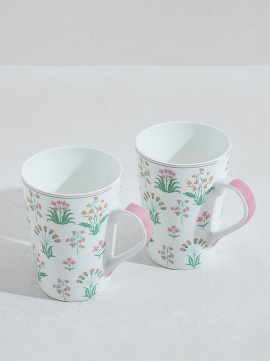 Westside Home Multicolour Floral Mug Set of 2