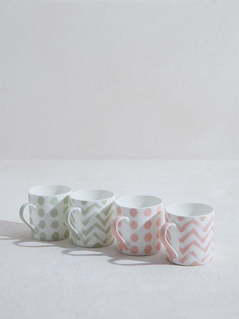 Westside Home Multicolour Mug - (Set of 4)