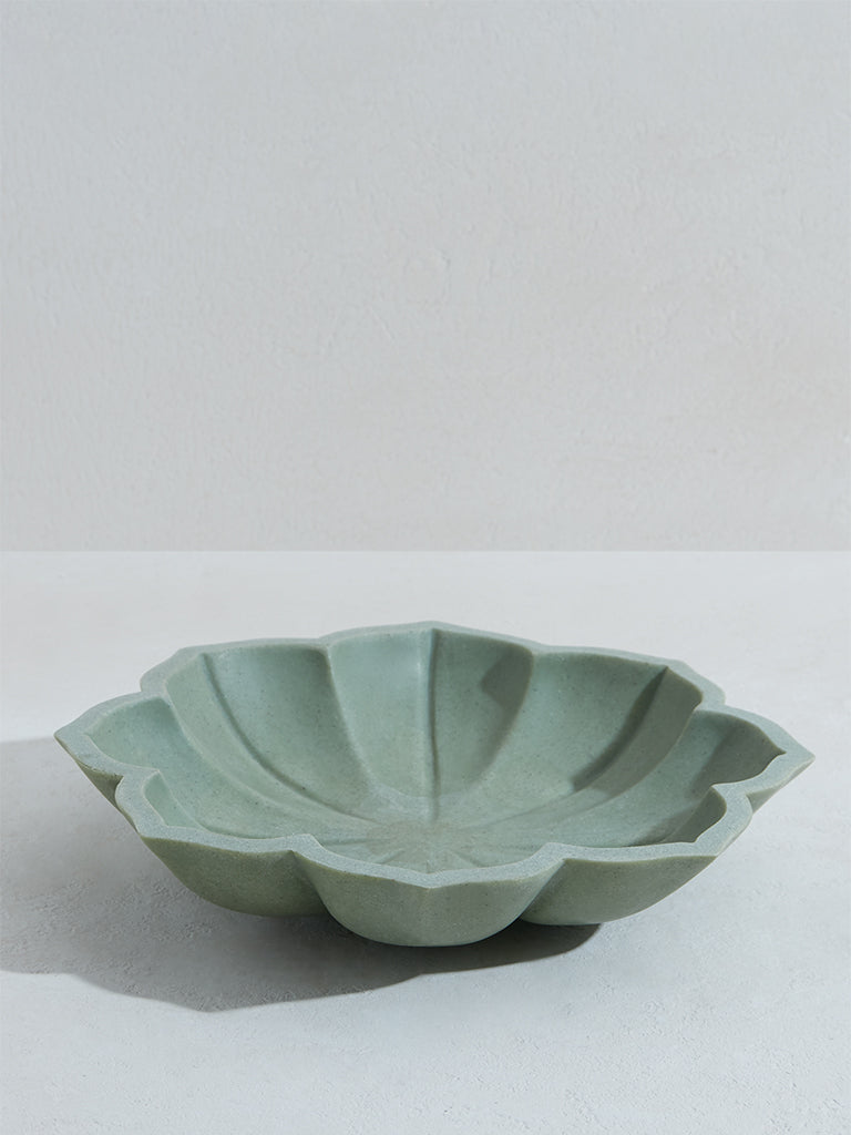 Westside Home Green Lotus Platter-Small