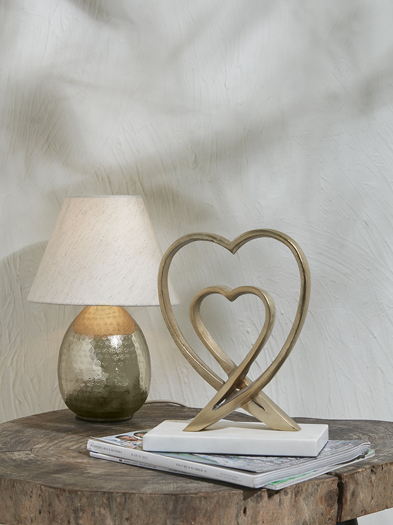 Westside Home Gold Twin Heart Decorative Accessory