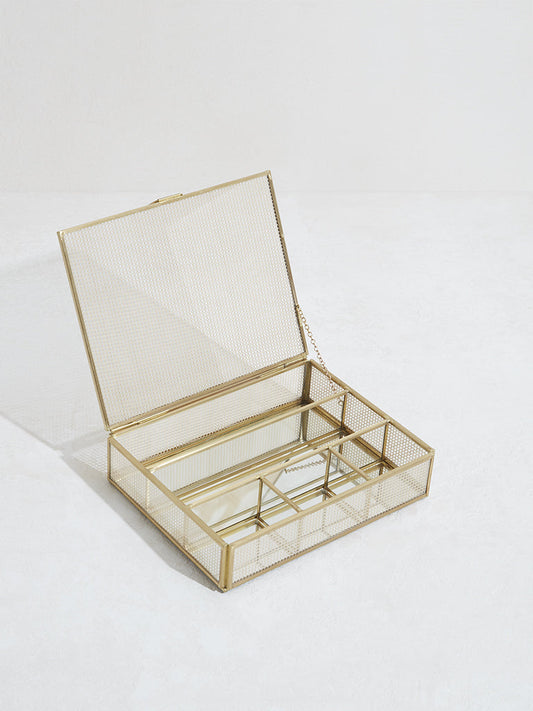 Westside Home Gold Twine Jewellery Box-Medium