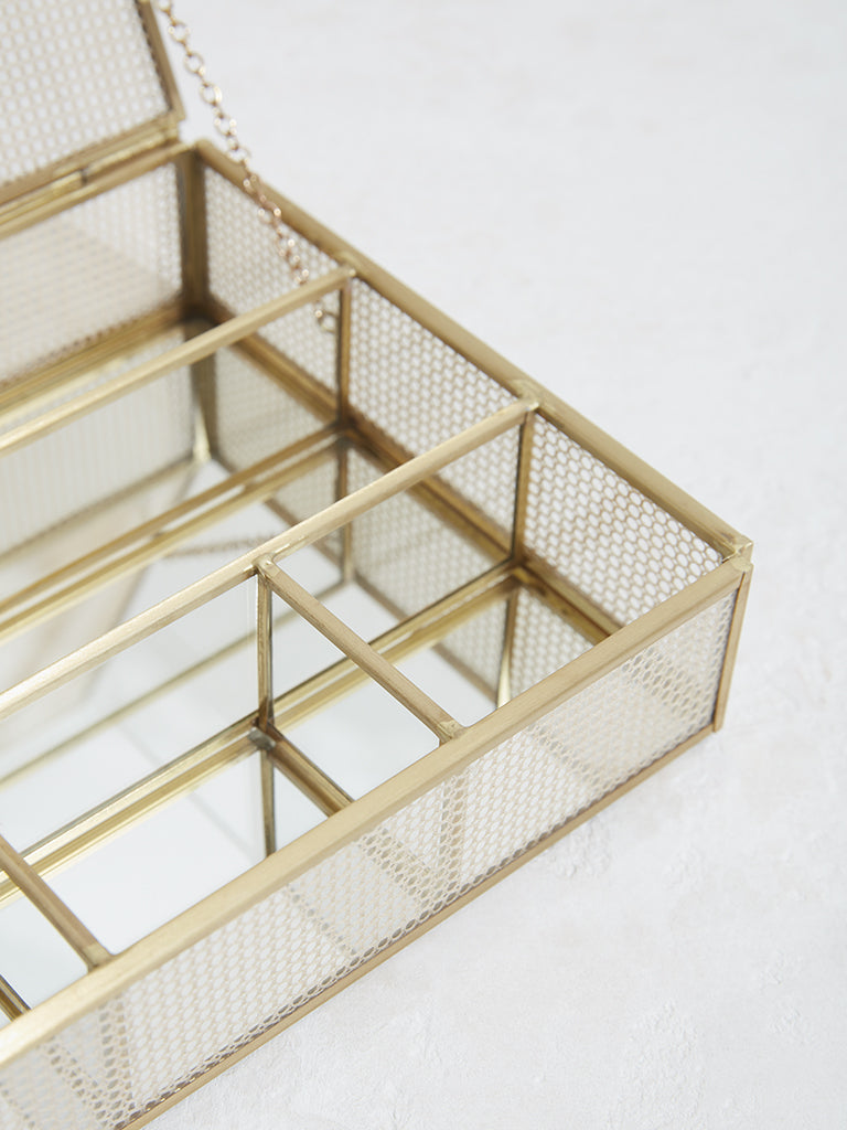 Westside Home Gold Twine Jewellery Box-Medium