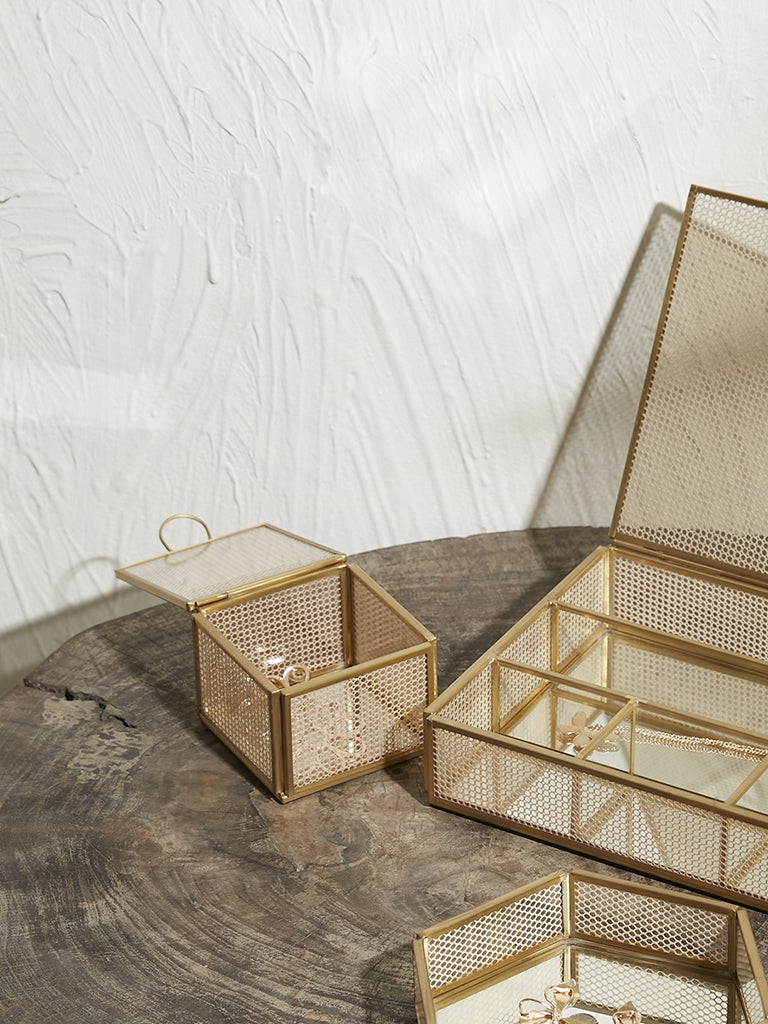 Westside Home Gold Twine Jewellery Box