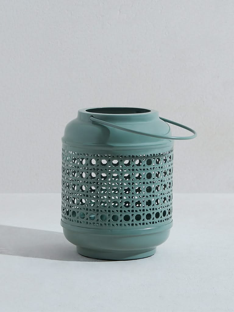 Westside Home Dark Green Fretwork Lantern