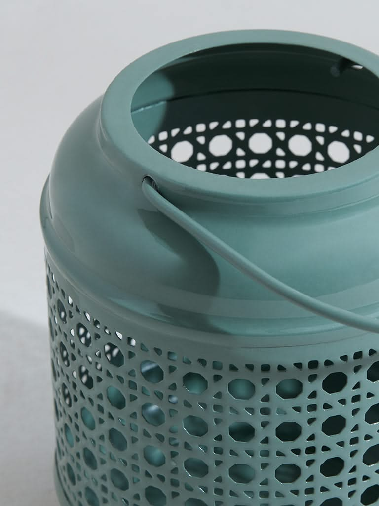 Westside Home Dark Green Fretwork Lantern