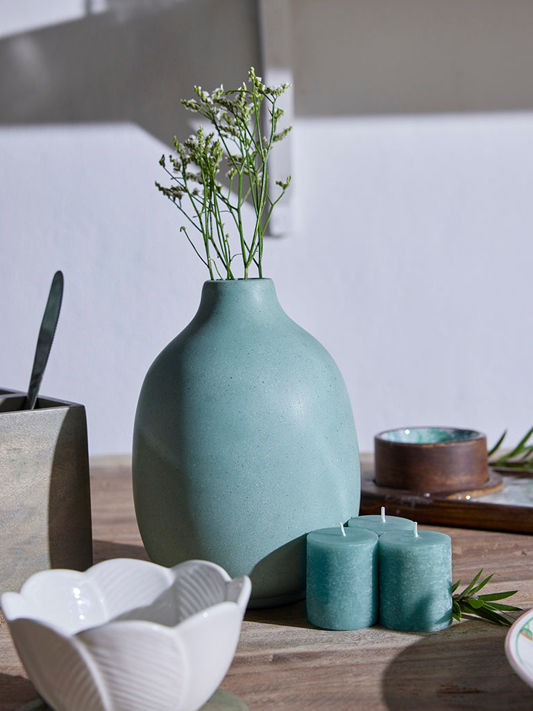 Westside Home Aqua Marble Vase