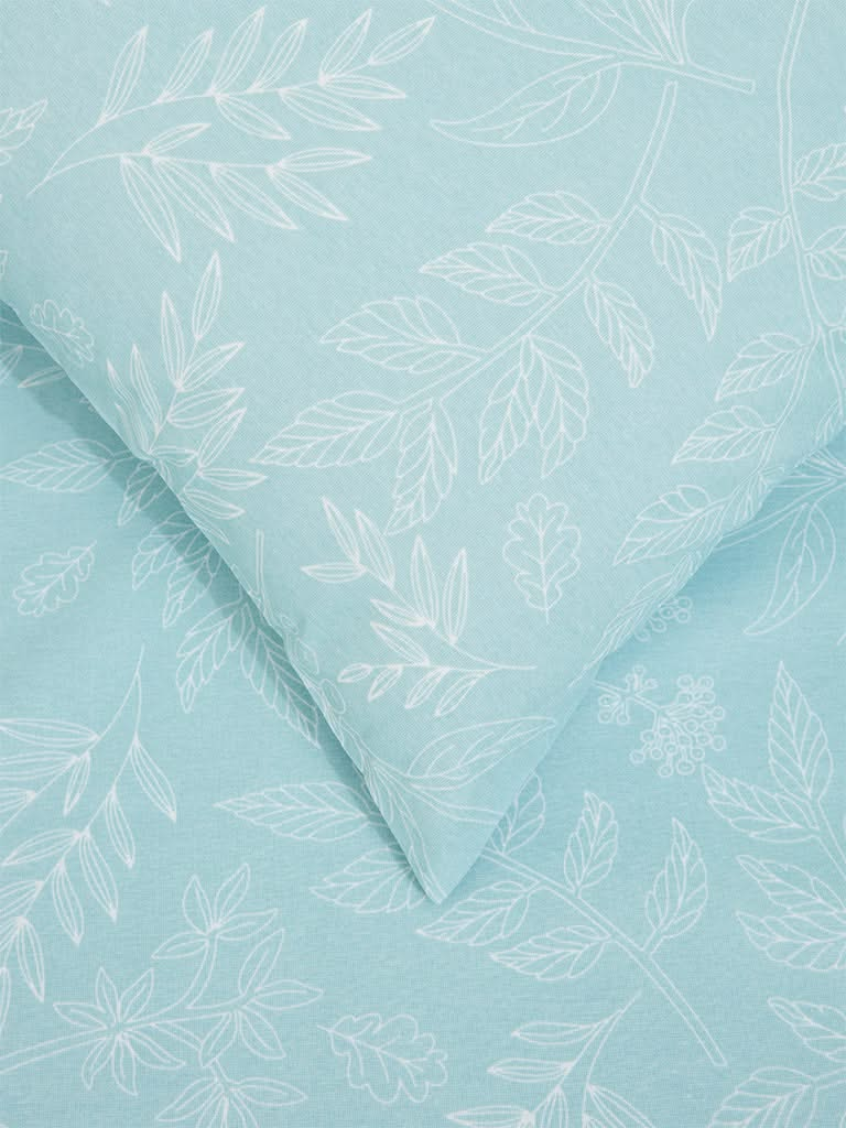 Westside Home Aqua Single Bed Flat Sheet and Pillowcase Set