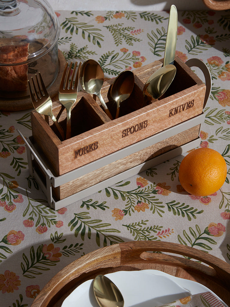 Westside Home Brown Cutlery Caddy