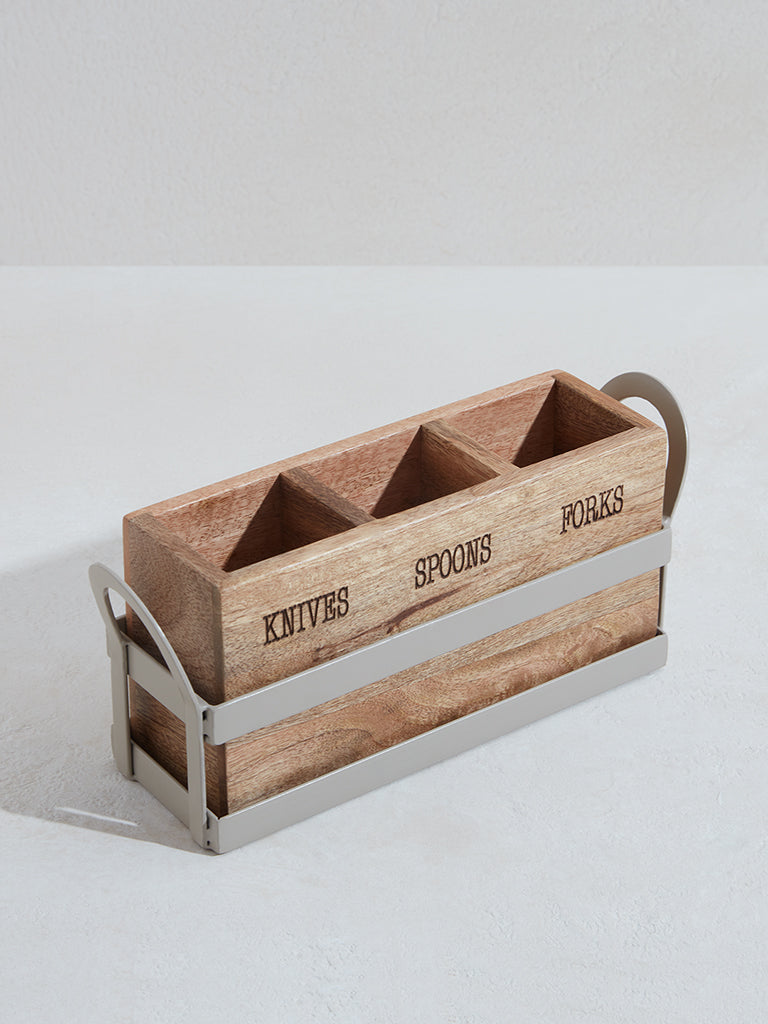 Westside Home Brown Cutlery Caddy