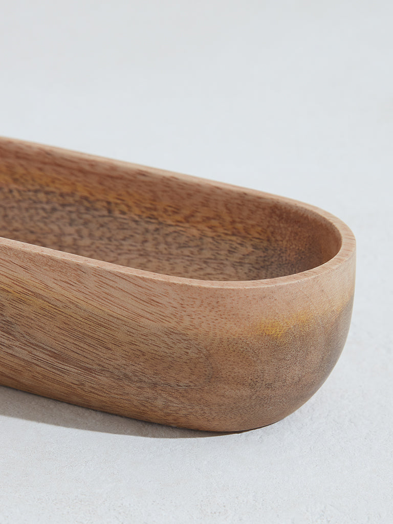 Westside Home Brown Boat Shaped Bowl