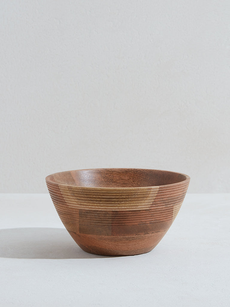 Westside Home Brown Wooden Bowl-Medium