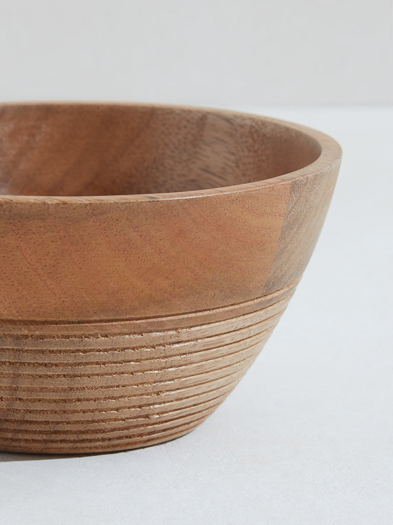 Westside Home Brown Wooden Bowl-Small