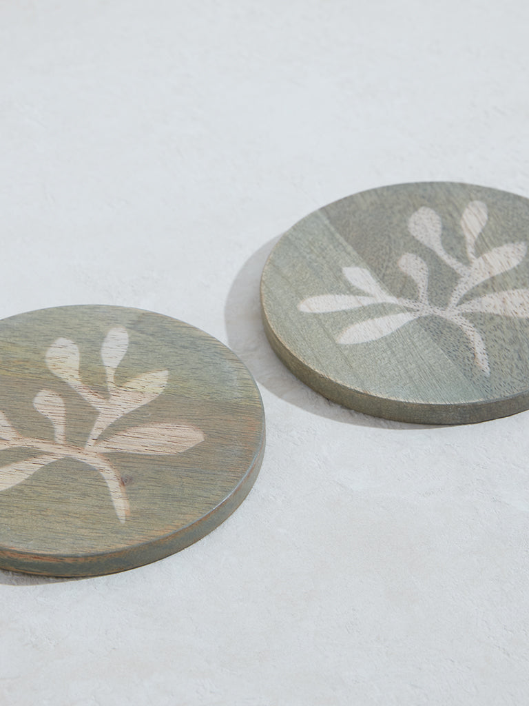 Westside Home Brown Wooden Coasters - (Set of 4)