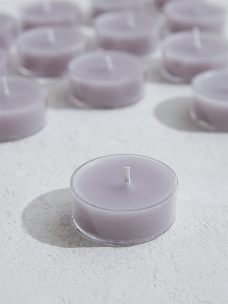 Westside Home Grey Tea Light Candles (Set of 16)