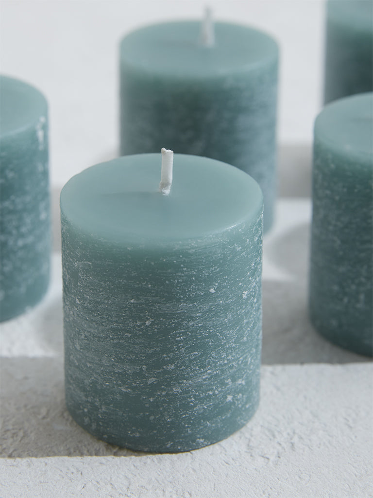 Westside Home Green Votive Candles Set of Six