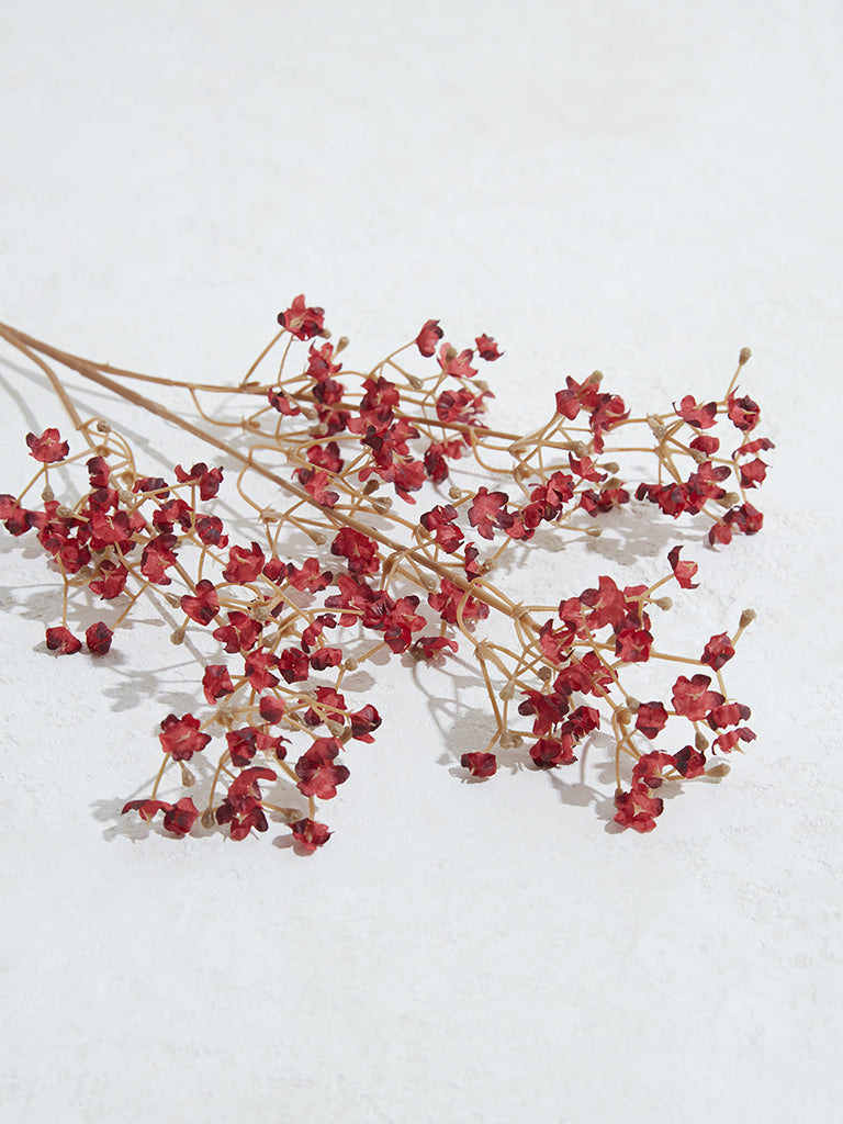 Westside Home Dark Red Gypsophilia Artificial Plant-Large